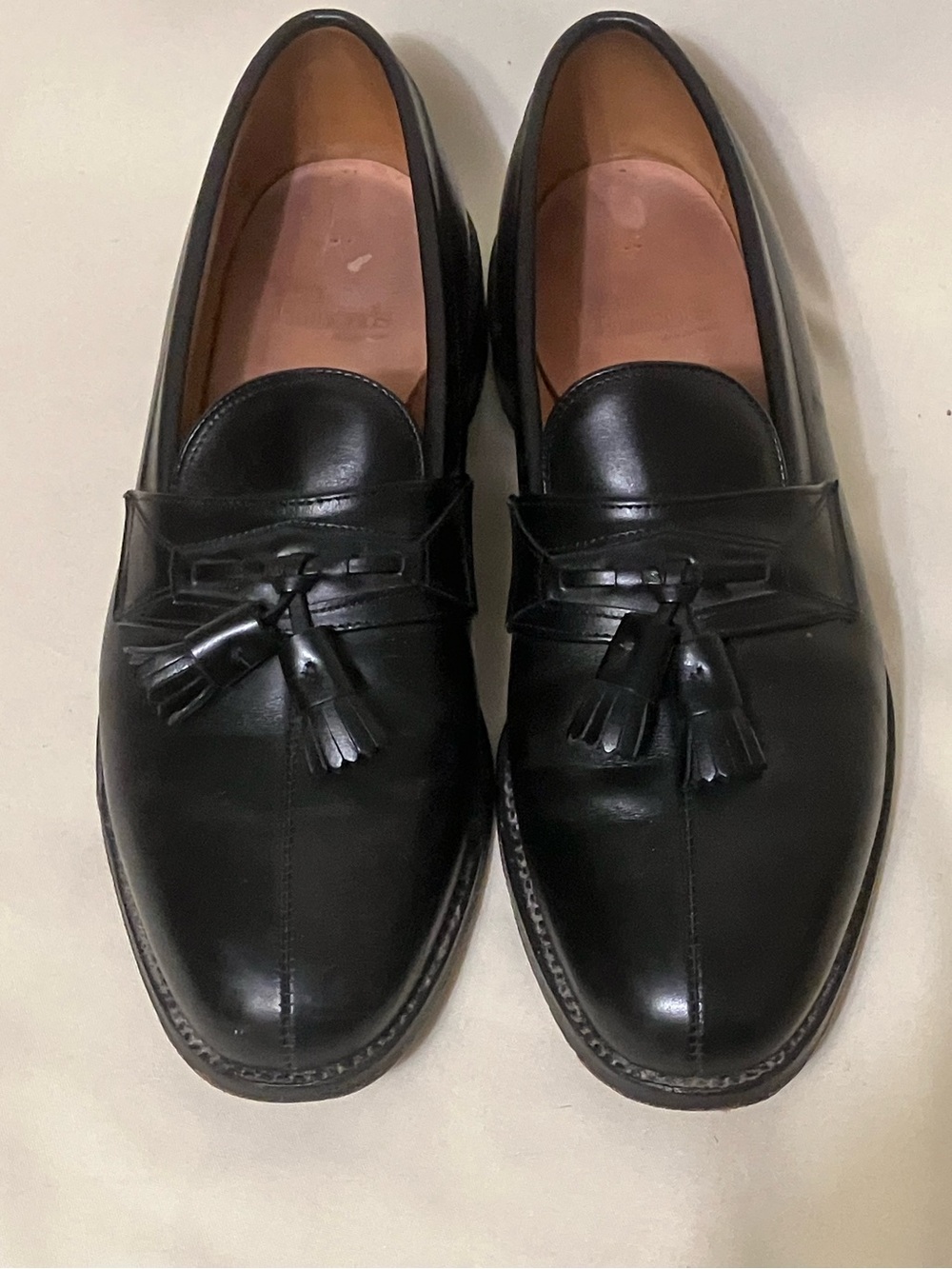 Allen Edmonds Harrington Men's Black Leather Loafers With Tassels USA Size 9.5